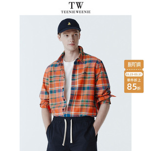 衬衫 TeenieWeenie小熊男装 刺绣长袖 复古格子休闲时尚 2026年春美式
