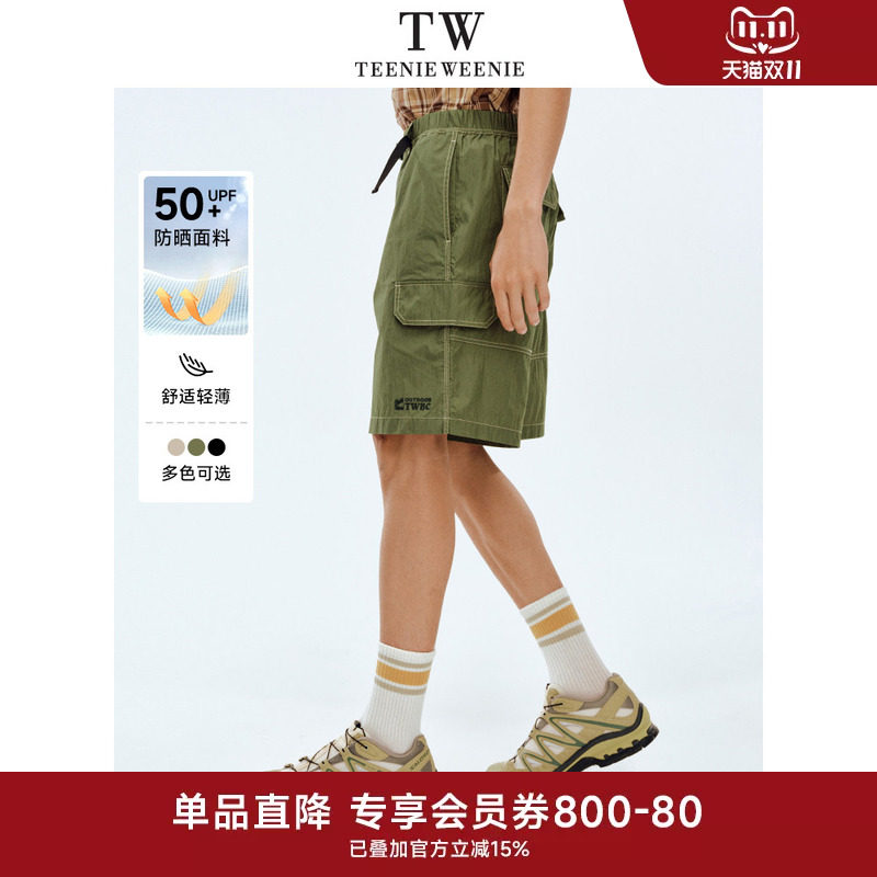 TeenieWeenie小熊男装短裤夏季新款简约宽松户外防晒工装裤