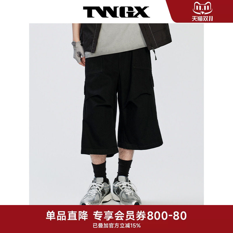 TeenieWeenie小熊男装2026年夏季宽松时尚百搭多口袋纯棉牛仔短裤