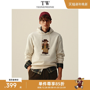 上衣新款 宽松舒适刺绣复古圆领长袖 卫衣 Weenie小熊男装 Teenie