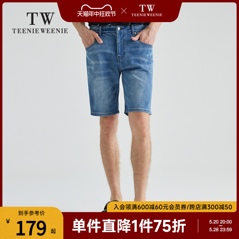 TeenieWeenie小熊男装夏季潮流时尚休闲帅气大方牛仔短裤