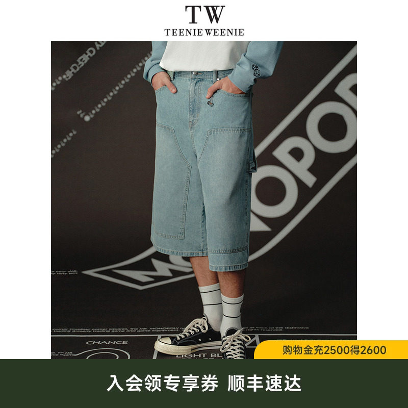 【TeenieWeenie x 大富翁联名】小熊男装2026年夏季宽松牛仔短裤