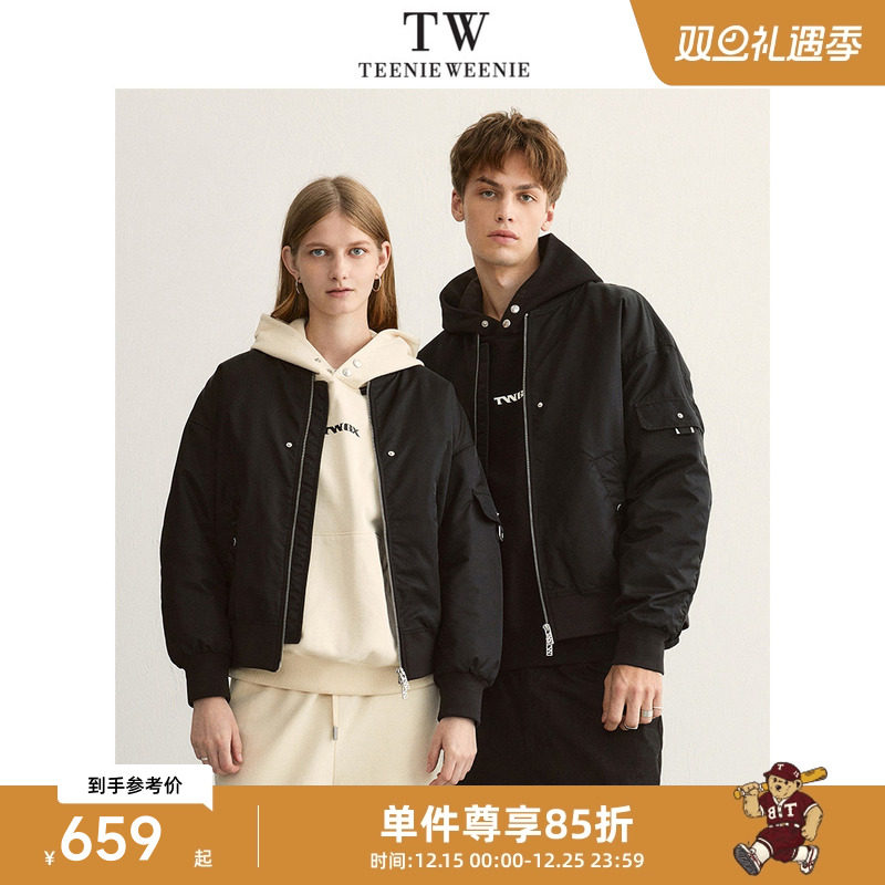 TeenieWeenie小熊男装潮牌秋冬棒球领棉服加厚夹克情侣外