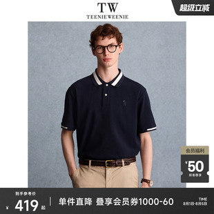 TeenieWeenie小熊男装 polo衫 撞色简约翻领商务刺绣休闲短袖