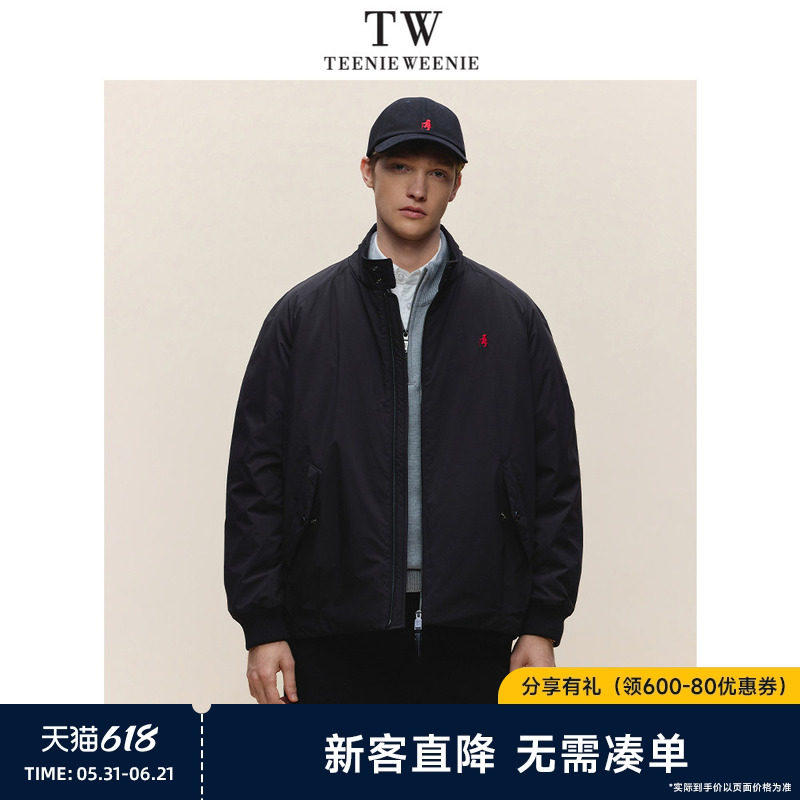 TeenieWeenie小熊男装复古美式休闲通勤行政哈灵顿夹克棉服外套