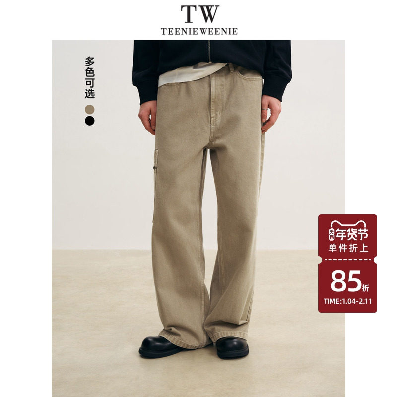 TeenieWeenie小熊男装简约时尚牛仔裤子秋冬复古工装直筒