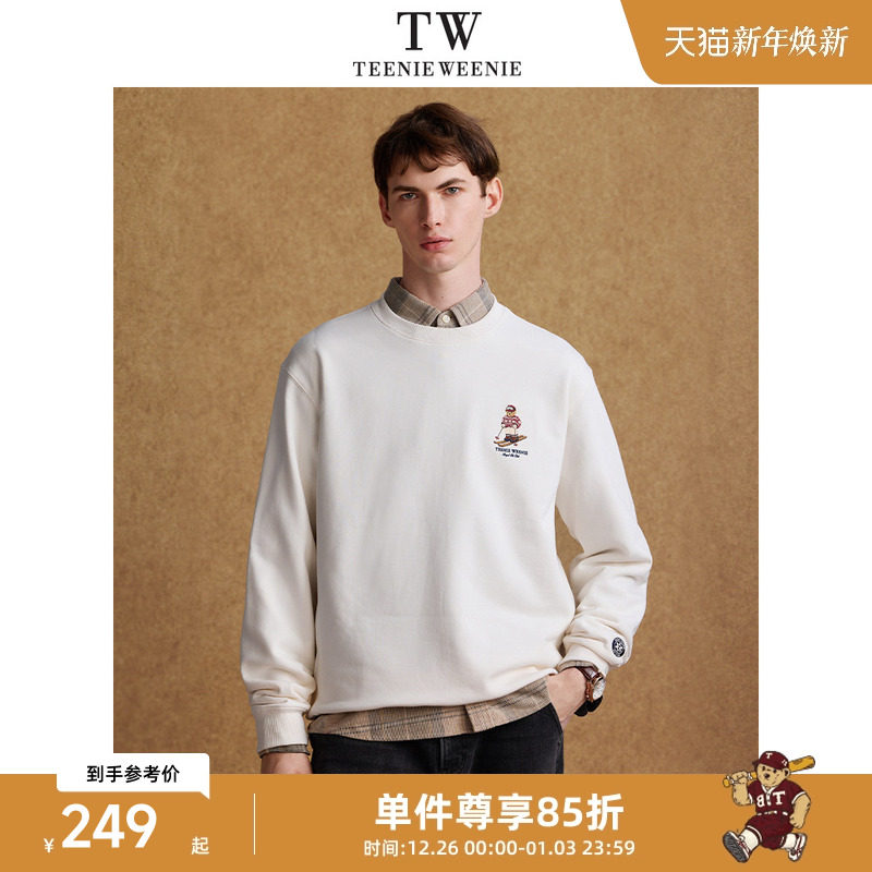 TeenieWeenie小熊男装时尚卫衣冬季基础休闲圆领美式学院
