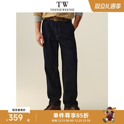Teenie Weenie小熊男装时尚复古美式休闲原色牛仔裤子秋冬直筒