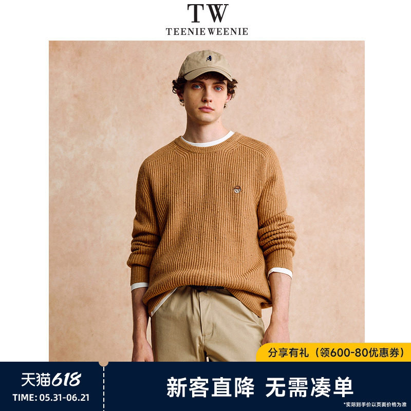 【新年穿搭】TeenieWeenie小熊男装秋冬休闲修身时尚保暖长袖毛衣
