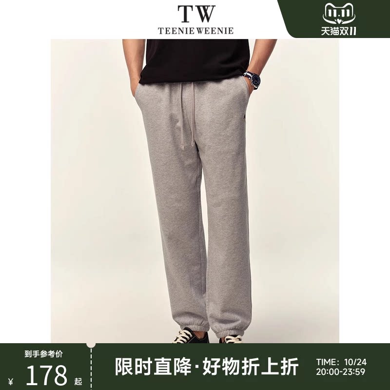 TeenieWeenie小熊男装束脚卫裤宽松运动美式长裤子男士通勤休闲裤