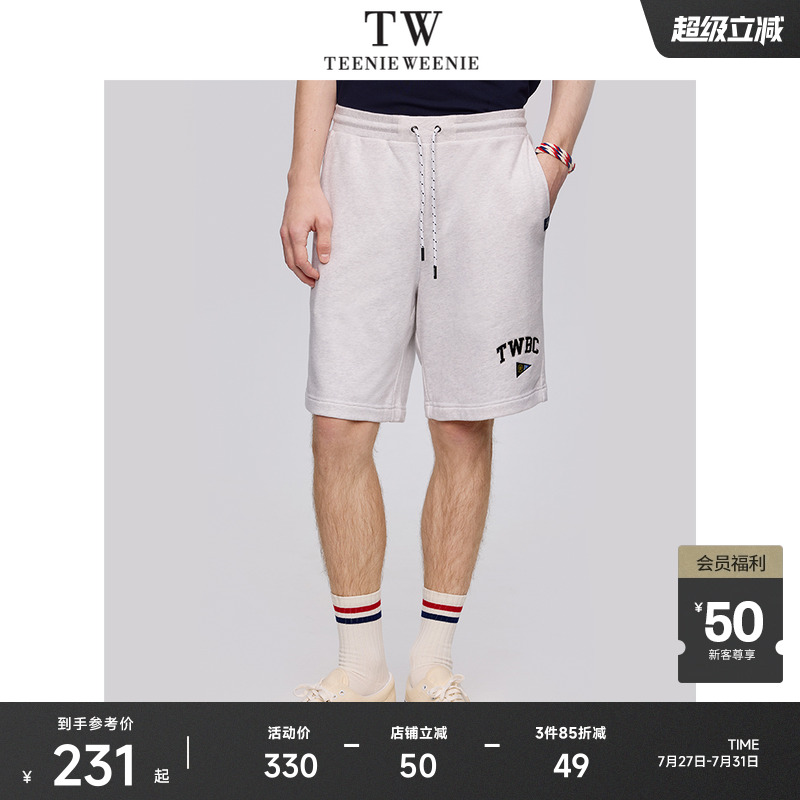 TeenieWeenie小熊男装简约时尚休闲裤夏季短裤宽松潮流运