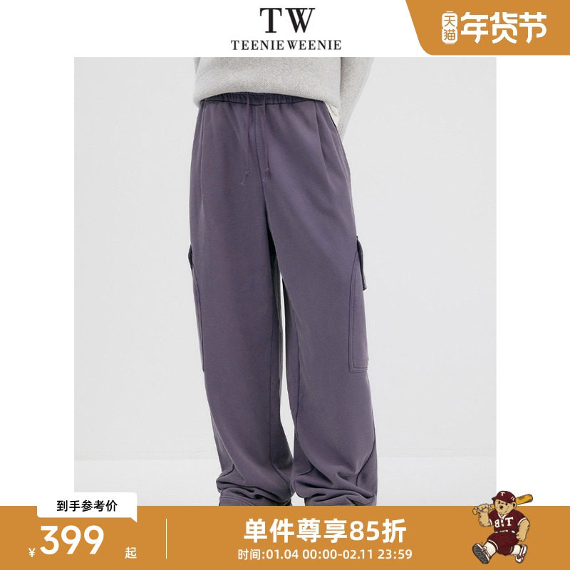 Teenie Weenie小熊男装分割线时尚宽松直筒休闲通勤纯棉复古卫裤,男装,卫裤,淘宝优惠券,粉丝福利购,淘宝优惠卷