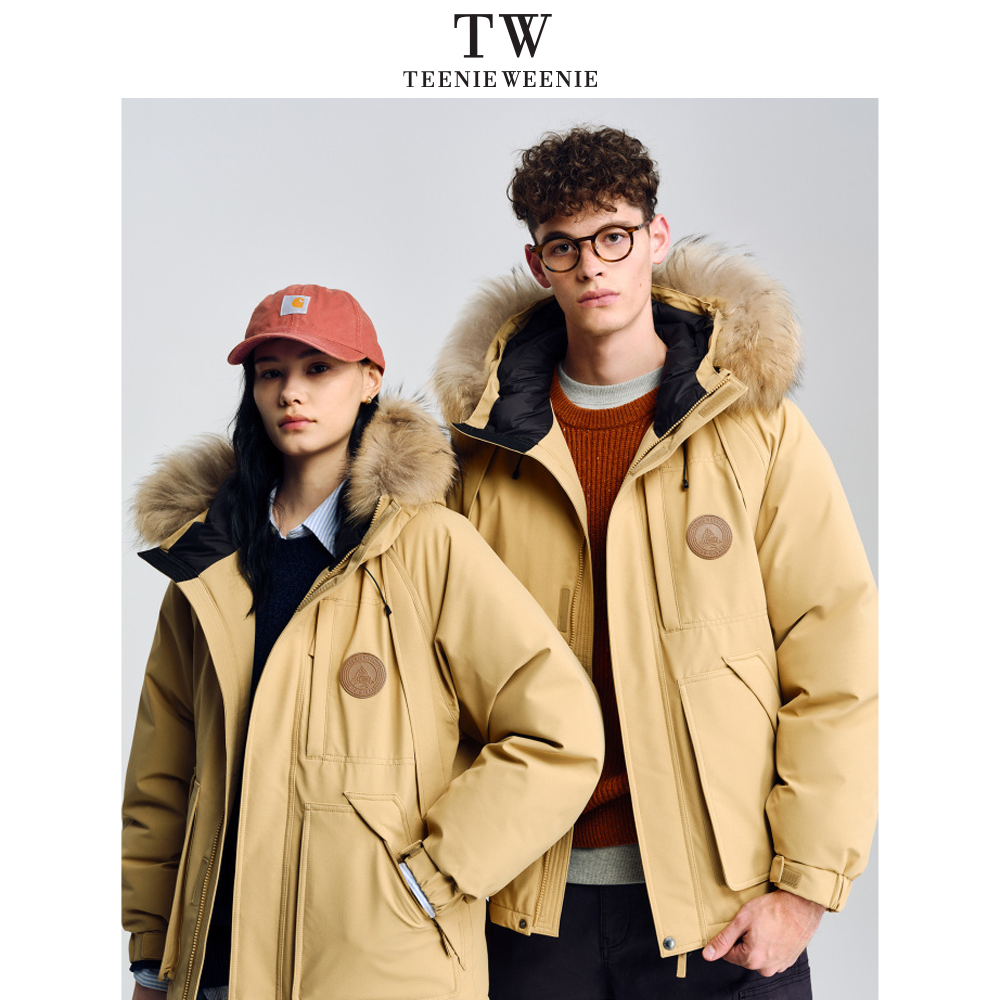 毛领羽绒服TeenieWeenie小熊男装