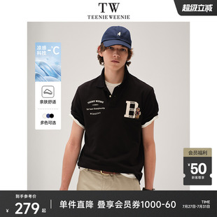 潮 TeenieWeenie小熊男装 POLO衫 凉感美式 纯棉休闲翻领实用户外短袖