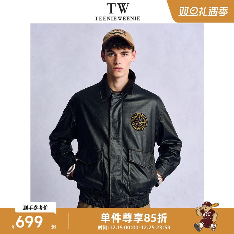 Teenie Weenie小熊男装复古美式水洗宽松休闲新款夹克男