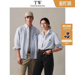 衬衫 休闲条纹口袋牛津纺长袖 2026年春美式 TeenieWeenie小熊男装