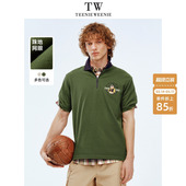 潮流学院翻领短袖 TeenieWeenie小熊男装 新款 T恤2025年夏季 POLO衫