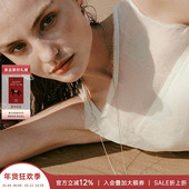 KHEMIA 安格集合店 24水晶吊坠项链开口指环和田玉不对称花瓣耳钉