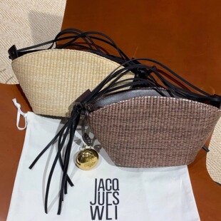 JACQUES WEI 安格集合店 25夏日翡冷翠百搭手提包真皮流苏草编包