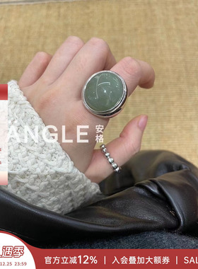 天然和田玉戒指百搭气质轻奢戒