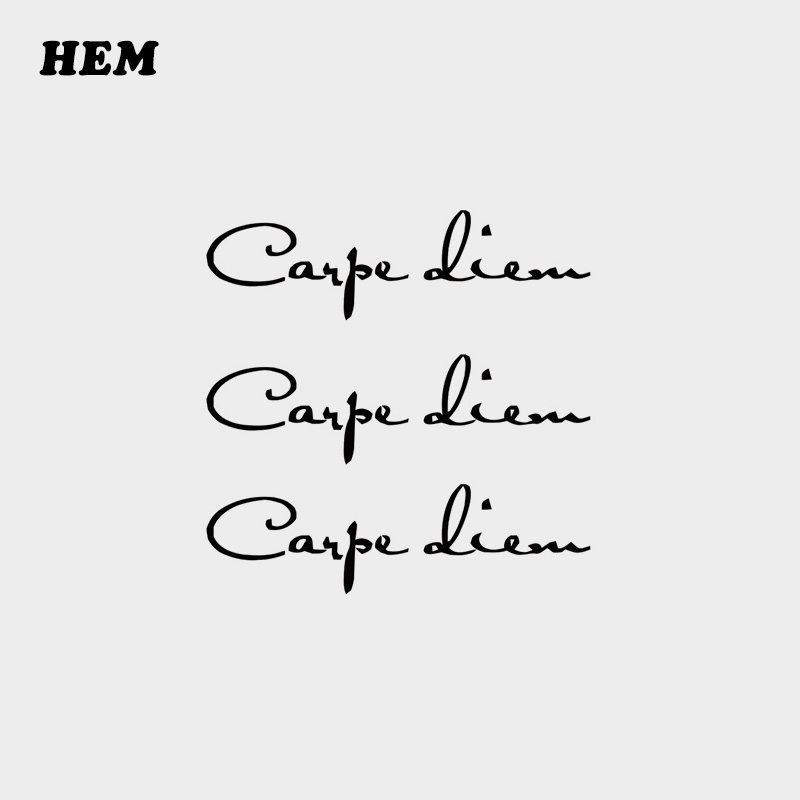 活在当下 英文短句纹身贴防水持久小图案仿真小清新手上迷你贴纸