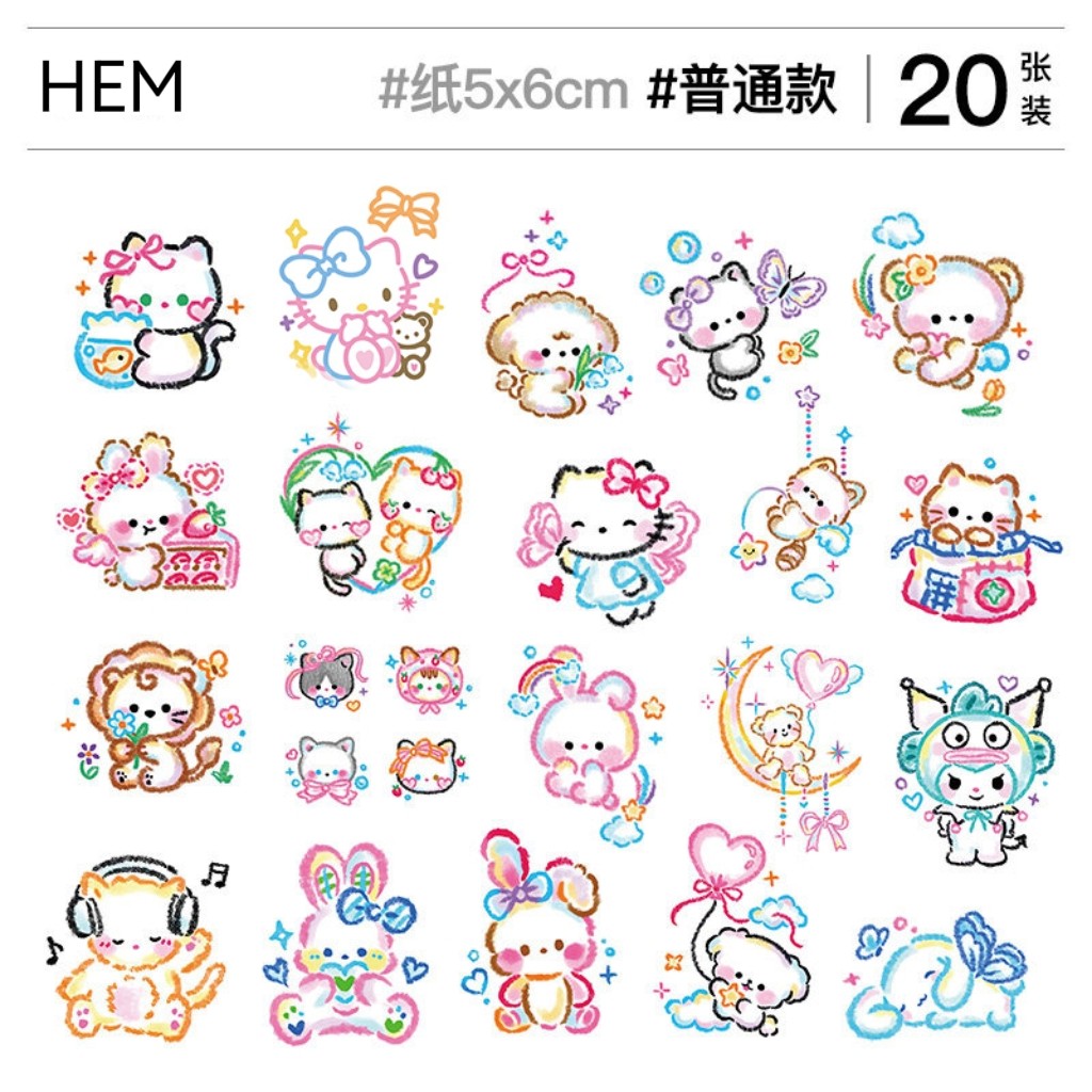 超萌手腕可爱卡通彩色小纹身贴防水持久女生儿童ins风小清新迷你