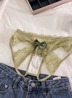 铃铛一响，纯欲登场~法式蕾丝内裤轻奢镂空低腰性感三角裤女