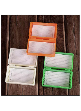 安赛瑞12片载玻片盒ABS材质白色橘黄绿颜色随机定制款9Z01188