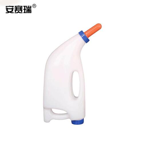 安赛瑞犊牛喂奶瓶牛用奶壶小牛喂奶壶饲喂器养殖牛用装奶瓶子3L卧