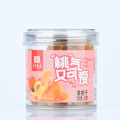 三个农夫黄桃干200g/罐