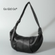 Girl Go赛博情书腋下包松驰感黑色褶皱包软皮hobo单肩斜挎包