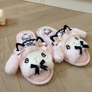 卡通美乐蒂鱼嘴拖鞋四季地板鞋学生melody家居鞋防滑厚底可爱女生