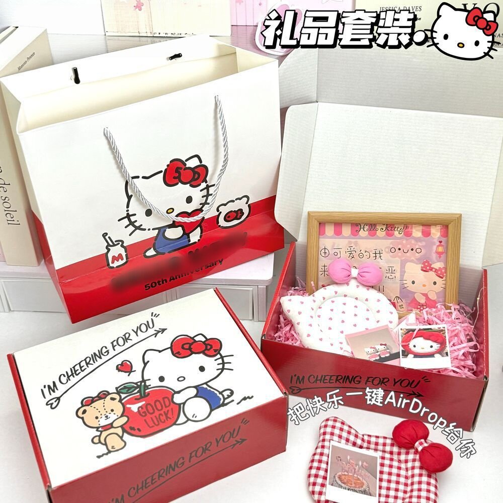 kitty猫礼品袋飞机盒套装