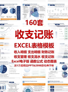 财务收支excel表格模板收入支出明细表记账管理台账