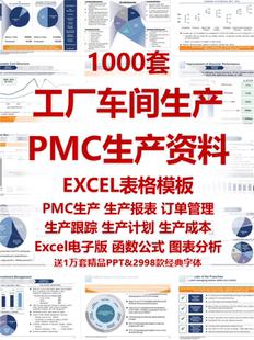 生产车间Excel表格PMC生产计划与物料控制资料订单管理进度跟踪
