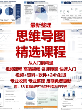 零0基础xmind思维导图记忆脑力开发逻辑教程网课视频课程素材模板