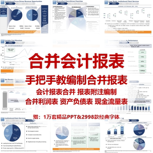 2024年财务报表合并视频课程 会计报表合并实操 合并会计报表编制