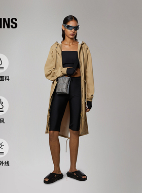 Rains 防水面料鱼尾式夹克风衣外套户外经典男女String/18550