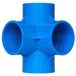 PVC立体三通四通五通六通 DIY鞋柜直角架子接头塑料给水管件40 50