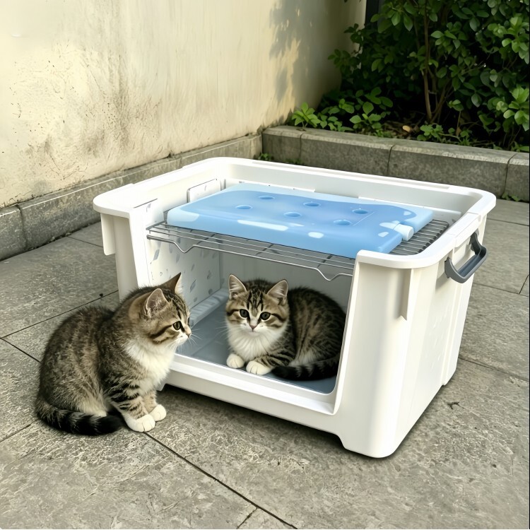 【猫猫空调屋】流浪猫户外窝夏季降温防暑冰房宠物降温冰屋喂食器