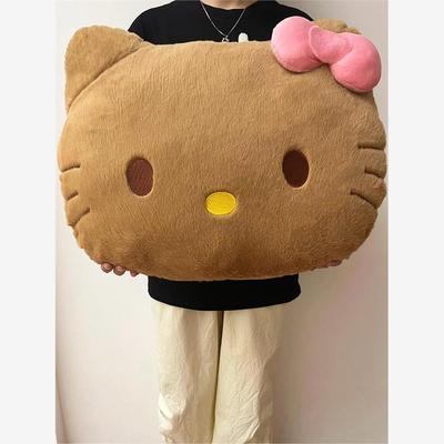 黑皮哈喽kitty抱枕沙发客厅女学生宿舍睡觉专用靠垫护腰可爱猫头