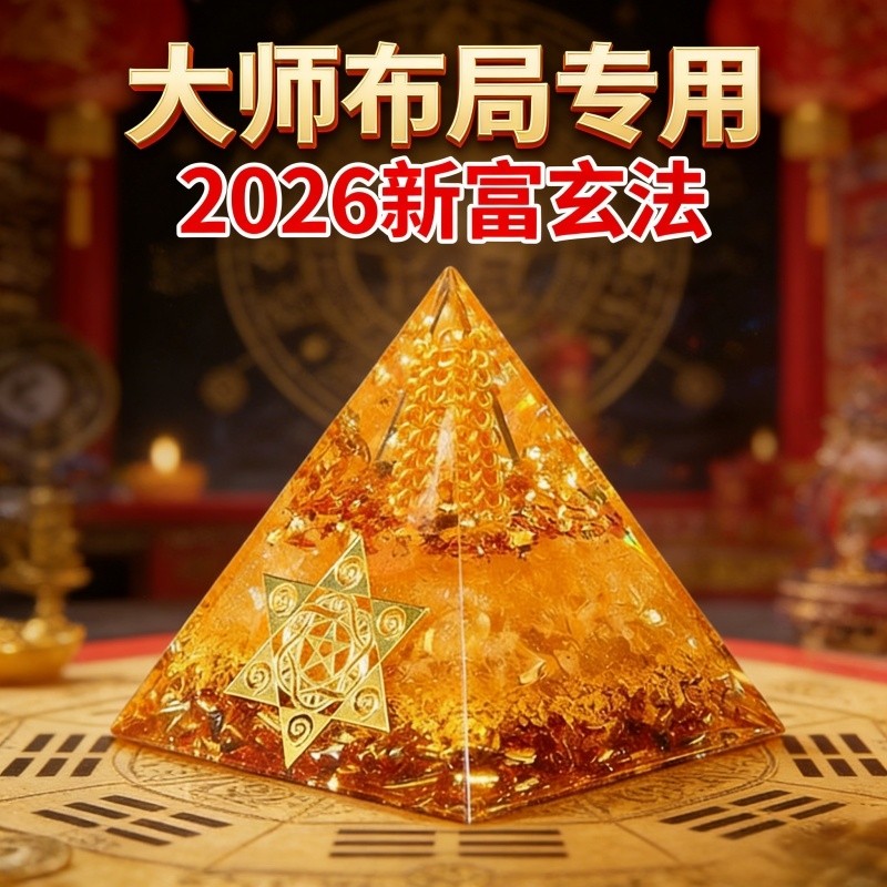 2026新富玄法水晶金字塔摆件大师布局专用创意国学装饰品桌面摆件,家居饰品,国学摆件,淘宝优惠券,粉丝福利购,淘宝优惠卷