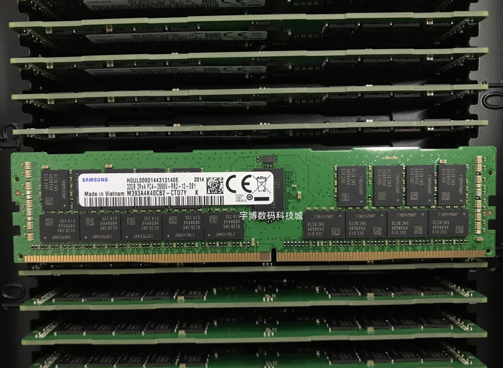 三星 原厂32g 2rx4 pc4-2666v ddr4 ecc reg rdimm 服务器内存条