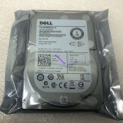 DELL 09W5WV 1T 1TB 7.2K SAS 2.5 6Gb ST91000640SS 9W5WV 硬盘