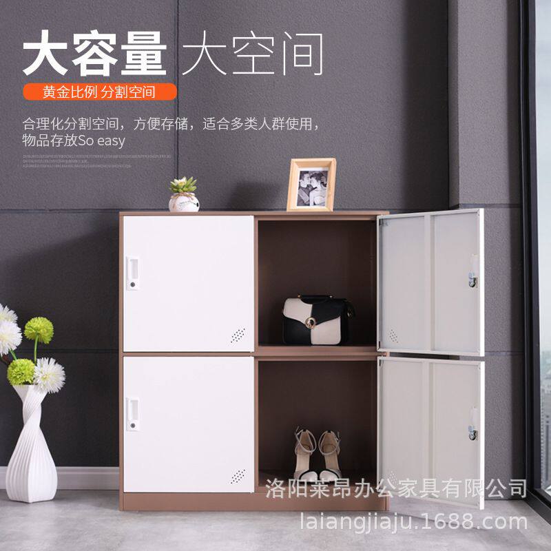 铁皮更衣柜存包柜学生多格书包柜教室收纳储物柜幼儿园小柜子带锁