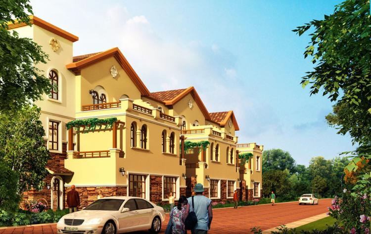 联排别墅双拼别墅设计效果图 别墅效果图新农居乡村别墅花园别墅