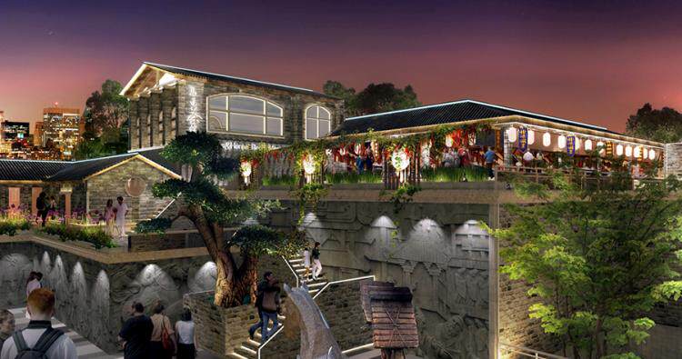 文旅项目设计案例效果图 园林建筑 文旅小镇 中式园林 旅游区