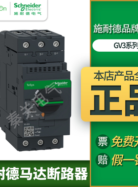 施耐德热磁电动机断路器GV3P40电机保护GV3P50 GV3P65 GV3P18