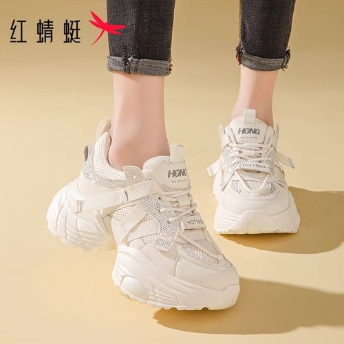 红蜻蜓女鞋秋季新款老爹鞋休闲鞋