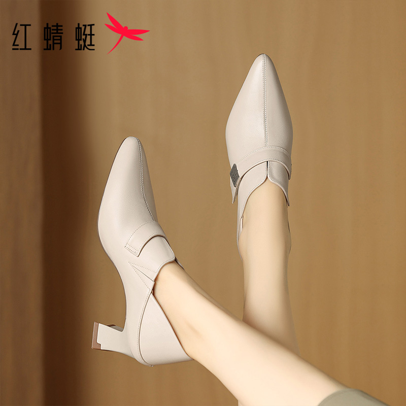 红蜻蜓女鞋新款妈妈鞋